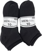 10 Paar Sokken | Sokken | Sokken Heren | Sokken dames | Sneaker Sokken | Sportsokken | Zwart|39-42