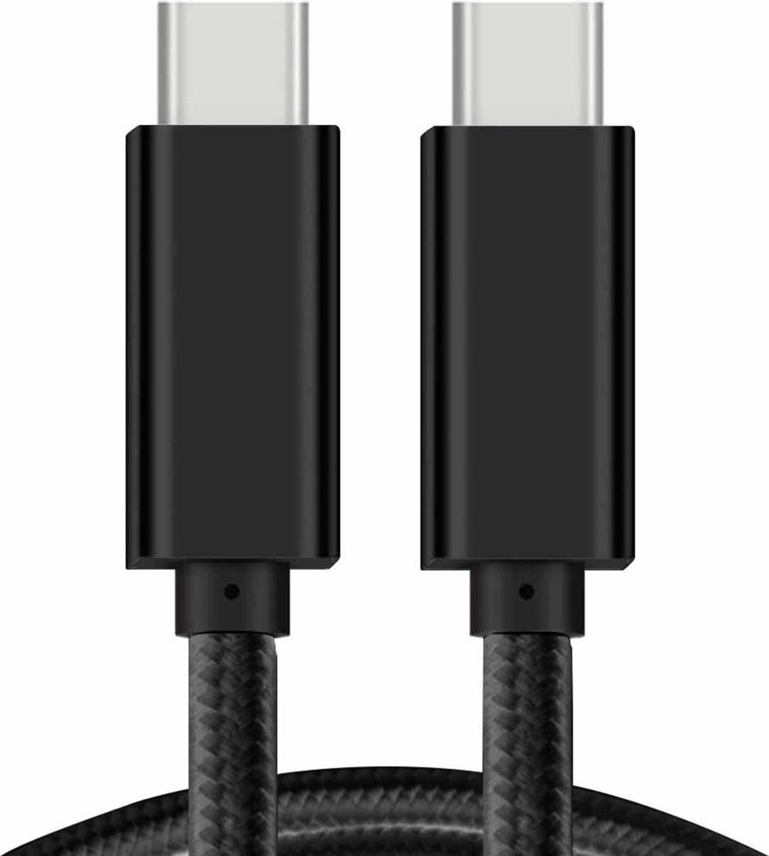 USB C naar USB C kabel 3m USB 3.2 Gen 2 10Gbps 100W Power Delivery nylon mantel zwart male-to-male - Afbeelding 4
