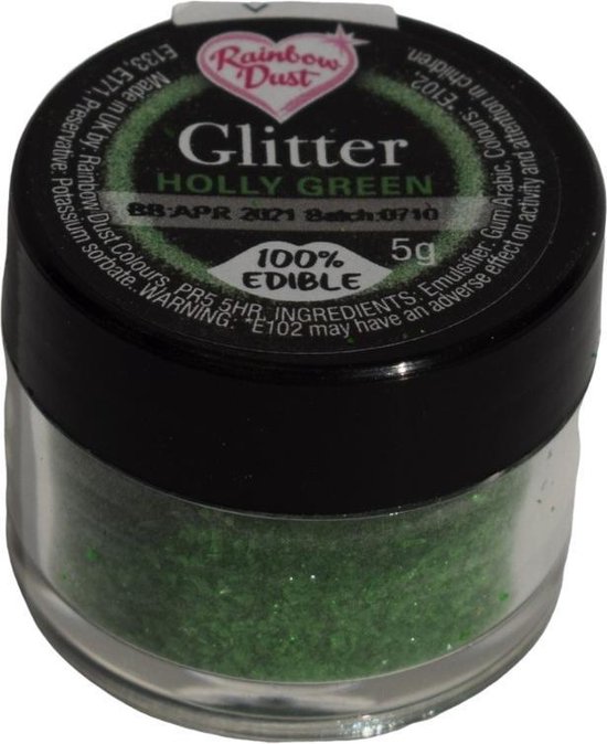 Onverschilligheid Voorkeur krullen RD Eetbare Glitter - Hulst Groen - 5 g | bol.com