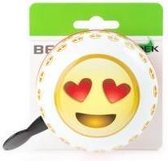 fietsbel Emoticon Heart Eyes wit/rood/geel 80 mm