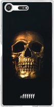 Sony Xperia XZ Premium Hoesje Transparant TPU Case - Gold Skull #ffffff