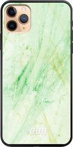 iPhone 11 Pro Max Hoesje TPU Case - Pistachio Marble #ffffff