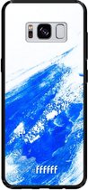 Samsung Galaxy S8 Hoesje TPU Case - Blue Brush Stroke #ffffff