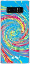 Samsung Galaxy Note 8 Hoesje Transparant TPU Case - Swirl Tie Dye #ffffff