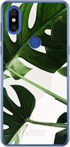 Xiaomi Mi Mix 3 Hoesje Transparant TPU Case - Tropical Plants #ffffff