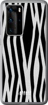 Huawei P40 Pro Hoesje Transparant TPU Case - Zebra Print #ffffff