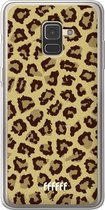 Samsung Galaxy A8 (2018) Hoesje Transparant TPU Case - Jaguar Print #ffffff