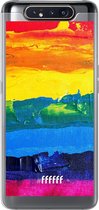 Samsung Galaxy A80 Hoesje Transparant TPU Case - Rainbow Canvas #ffffff