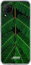 Huawei P40 Lite Hoesje Transparant TPU Case - Symmetric Plants #ffffff