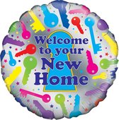 Oaktree - Folieballon Welcome To Your New Home Meerkleurig 46 cm