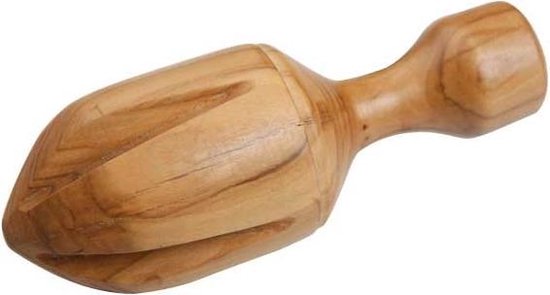 Citruspers - handmatig - olijfhout - 14 x 6 cm van Merkloos — afbeelding 2