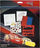 Disney Cars 3 teken Set 32 delig - speelgoed  - potloden - stencil - tekenset - auto - school - Viros