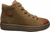 Naturino rits veter suede/leder effen hoge sneakers Albus cognac  mt 32