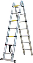 HERZBERG: Telescoopladder 5,6M Werkhoogte - Telescopische Ladder - Vouwladder - Huishoudtrap