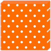 Stippen Servetten Oranje 33cm 20st