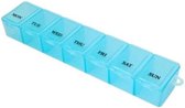 Orange85 Pillendoos - Blauw - 16x3.5x2.2cm - Plastic - Medicijnen bewaren - Pillendoosje - 7 Dagen - Pillen planner - Voor medicijnen