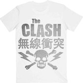 The Clash Heren Tshirt -S- Skull & Crossbones Wit