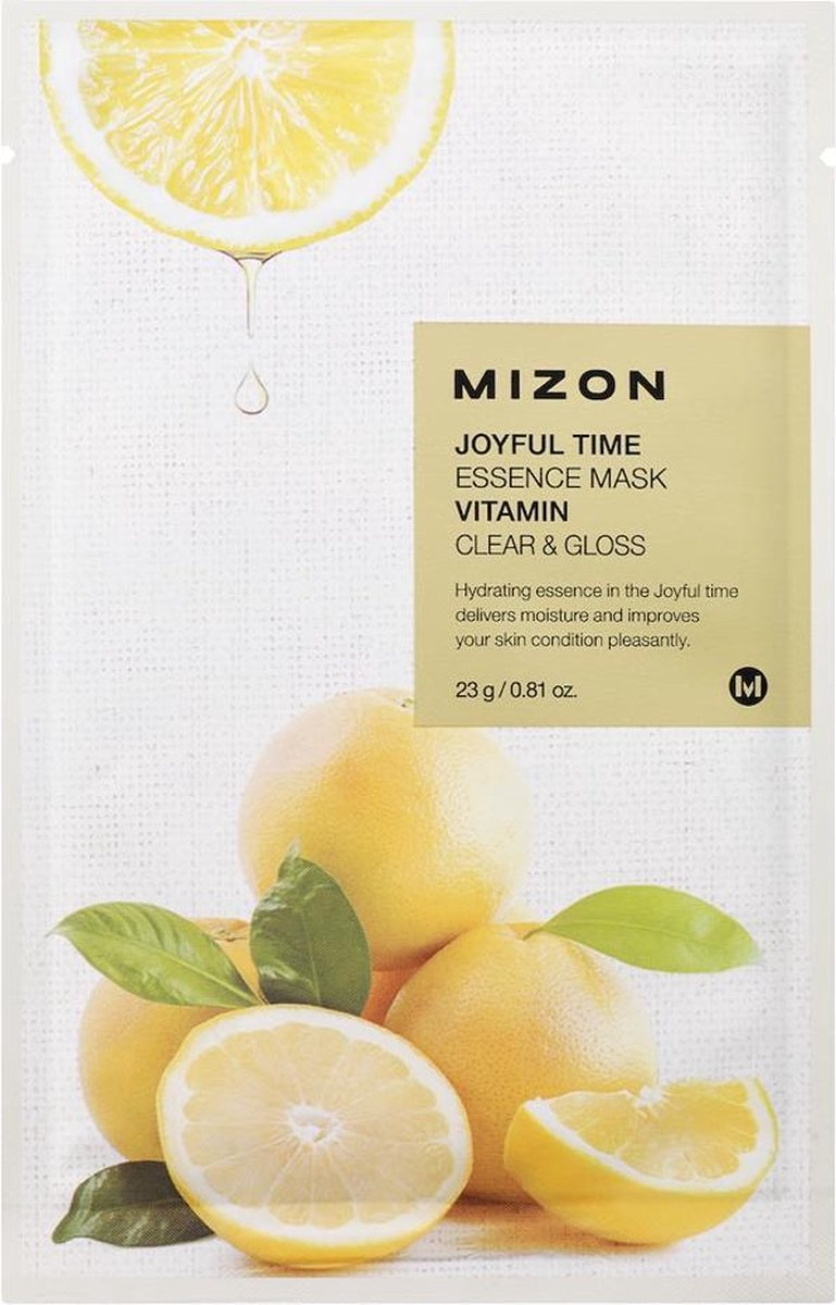 Mizon - 3D Face Mask with Vitamin C for Brilliance and Vitality Joyful Time (Essence Mask Vitamin) 23 g - 23.0g