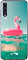 Samsung Galaxy A30s Hoesje Transparant TPU Case - Flamingo Floaty #ffffff