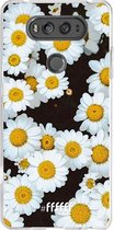 LG V20 Hoesje Transparant TPU Case - Daisies #ffffff