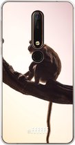 Nokia X6 (2018) Hoesje Transparant TPU Case - Macaque #ffffff