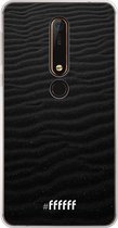 Nokia X6 (2018) Hoesje Transparant TPU Case - Black Beach #ffffff