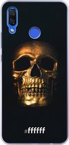 Huawei Nova 3 Hoesje Transparant TPU Case - Gold Skull #ffffff