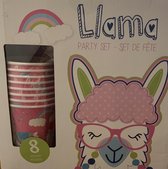 Party set box partyset partybox Lama - 8 persoons