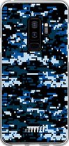 Samsung Galaxy S9 Plus Hoesje Transparant TPU Case - Navy Camouflage #ffffff
