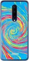 OnePlus 7 Pro Hoesje Transparant TPU Case - Swirl Tie Dye #ffffff