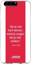 Huawei P10 Hoesje Transparant TPU Case - AFC Ajax Quote Johan Cruijff