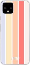 Google Pixel 4 Hoesje Transparant TPU Case - Vertical Pastel Party #ffffff
