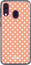 Samsung Galaxy A40 Hoesje Transparant TPU Case - Peachy Dots #ffffff