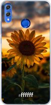 Honor 8X Hoesje Transparant TPU Case - Sunset Sunflower #ffffff