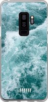 Samsung Galaxy S9 Plus Hoesje Transparant TPU Case - Whitecap Waves #ffffff