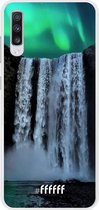 Samsung Galaxy A70 Hoesje Transparant TPU Case - Waterfall Polar Lights #ffffff