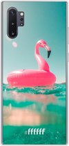 Samsung Galaxy Note 10 Plus Hoesje Transparant TPU Case - Flamingo Floaty #ffffff