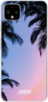 Google Pixel 4 XL Hoesje Transparant TPU Case - Sunset Palms #ffffff