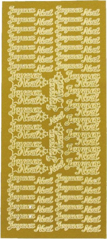 Stickervel goud FR - Joyeux No√´l