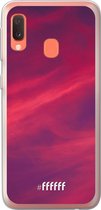 Samsung Galaxy A20e Hoesje Transparant TPU Case - Red Skyline #ffffff