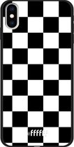 iPhone Xs Max Hoesje TPU Case - Checkered Chique #ffffff
