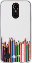 LG K10 (2017) Hoesje Transparant TPU Case - Pencils #ffffff