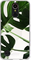 LG K10 (2017) Hoesje Transparant TPU Case - Tropical Plants #ffffff