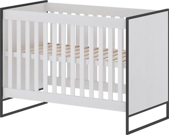 Heup onvergeeflijk melodie Cabino Babybed / Ledikant Dayley verstelbare bodem 60x120 cm - Wit | bol.com