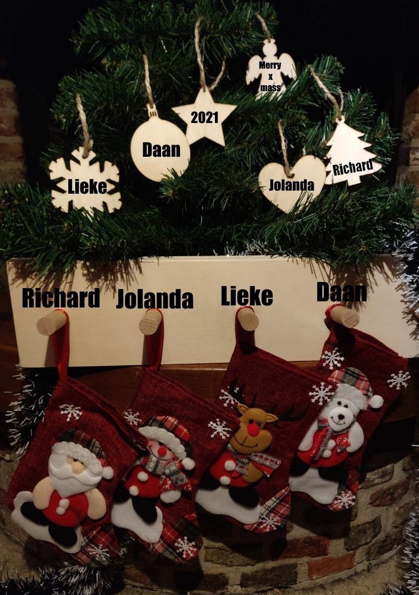 Gepersonaliseerde kerstballen 6stuks - 8cm - Gepersonaliseerd - Eigen naam - Kerstmis - December - Tip - naam cadeau - Kerstboom - Ster - Engel - Ster - Sneeuwvlok