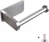 WC Rolhouder - Toiletrolhouder - WC papier houder - Toiletpapier houder – Wand – Zelfklevend - Zonder Boren – met Haakje
