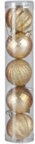 Christmas Gifts Kerstballen Disco 6 Cm Goud 5 Stuks