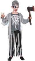 Witbaard Verkleedpak Zombiepiraat Polyester Grijs Mt 110-122