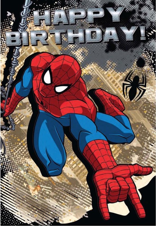 Marvel Verjaardagskaart Spider-man Jongens Papier Zilver | bol.com