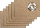 Njoy your X-mas -  Placemats -  set van 6 - Goud kleurig - gevlochten -  kerstdiner - 30x45cm -  polyester